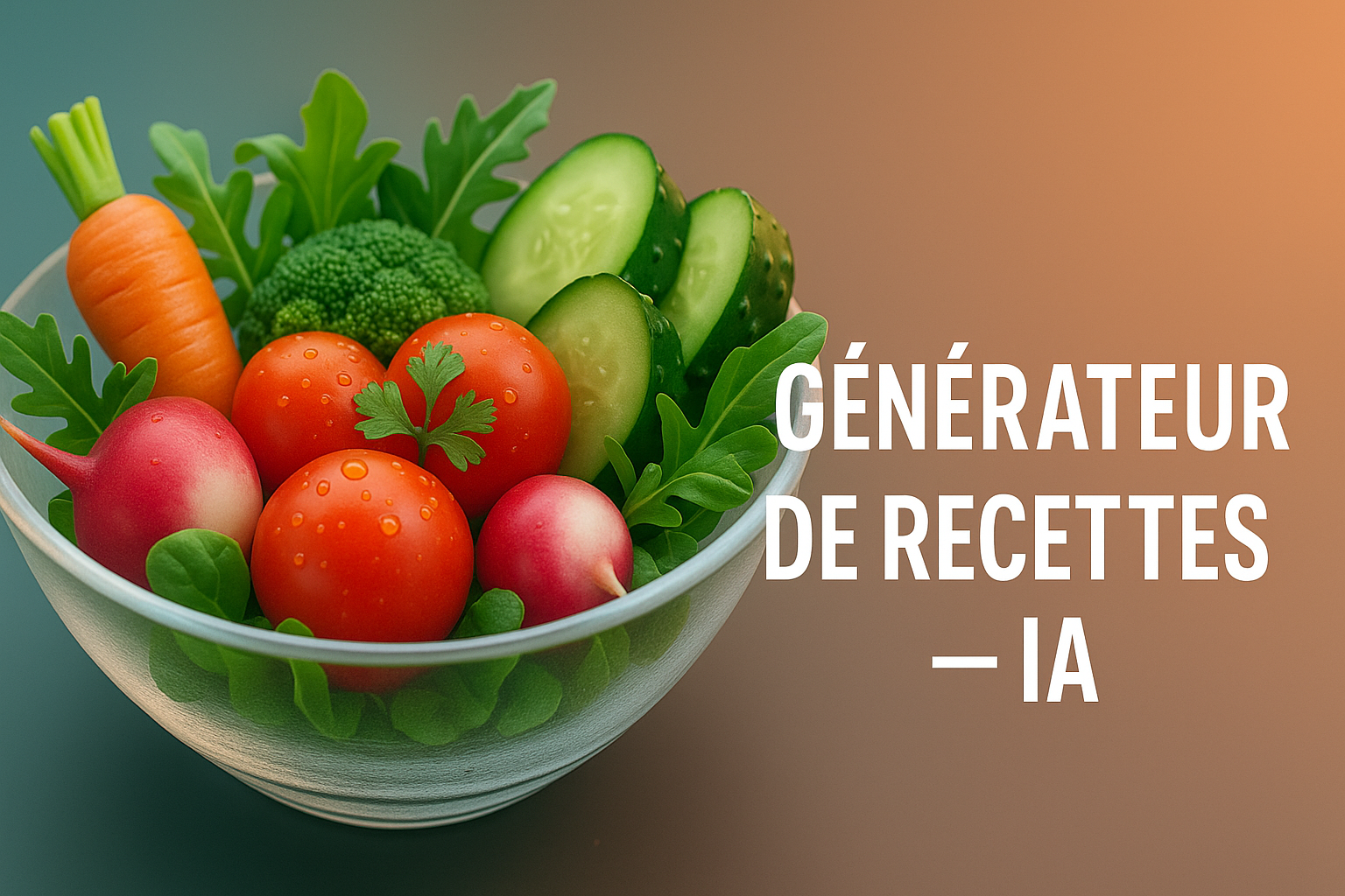 Aperçu d'une recette générée par l'IA